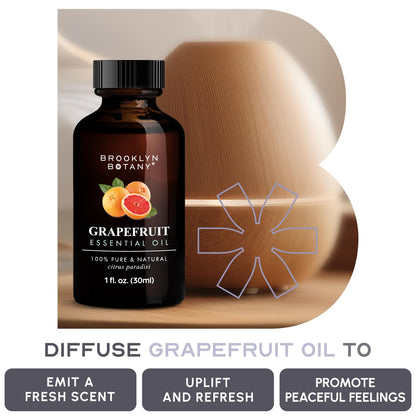 Brooklyn Botany Grapefruit Essential Oil – 100% Pure & Natural, 1 Fl Oz