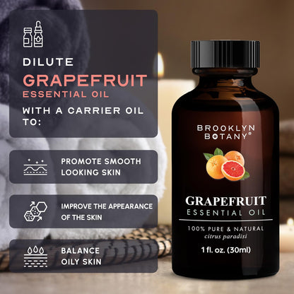 Brooklyn Botany Grapefruit Essential Oil – 100% Pure & Natural, 1 Fl Oz