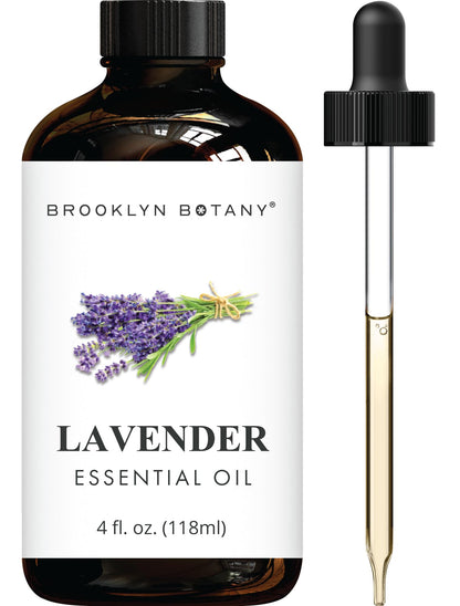 Brooklyn Botany Lavender Essential Oil – 4oz, 100% Pure & Natural, Premium Grade with Dropper