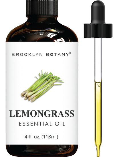 Brooklyn Botany Lemongrass Essential Oil - 4 oz | Pure & Natural, Premium Grade