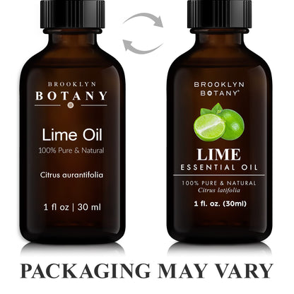 Brooklyn Botany Lime Essential Oil – 100% Pure & Natural, Premium Grade, 1 Fl Oz
