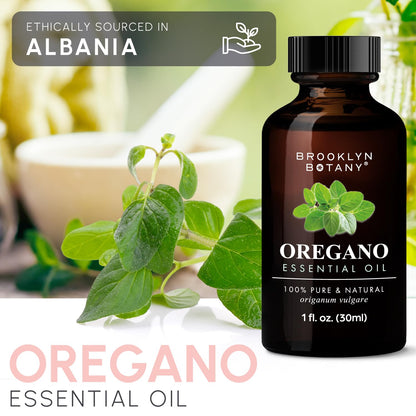 Brooklyn Botany Oregano Essential Oil - 100% Pure & Natural, Premium Grade (1 Fl Oz)