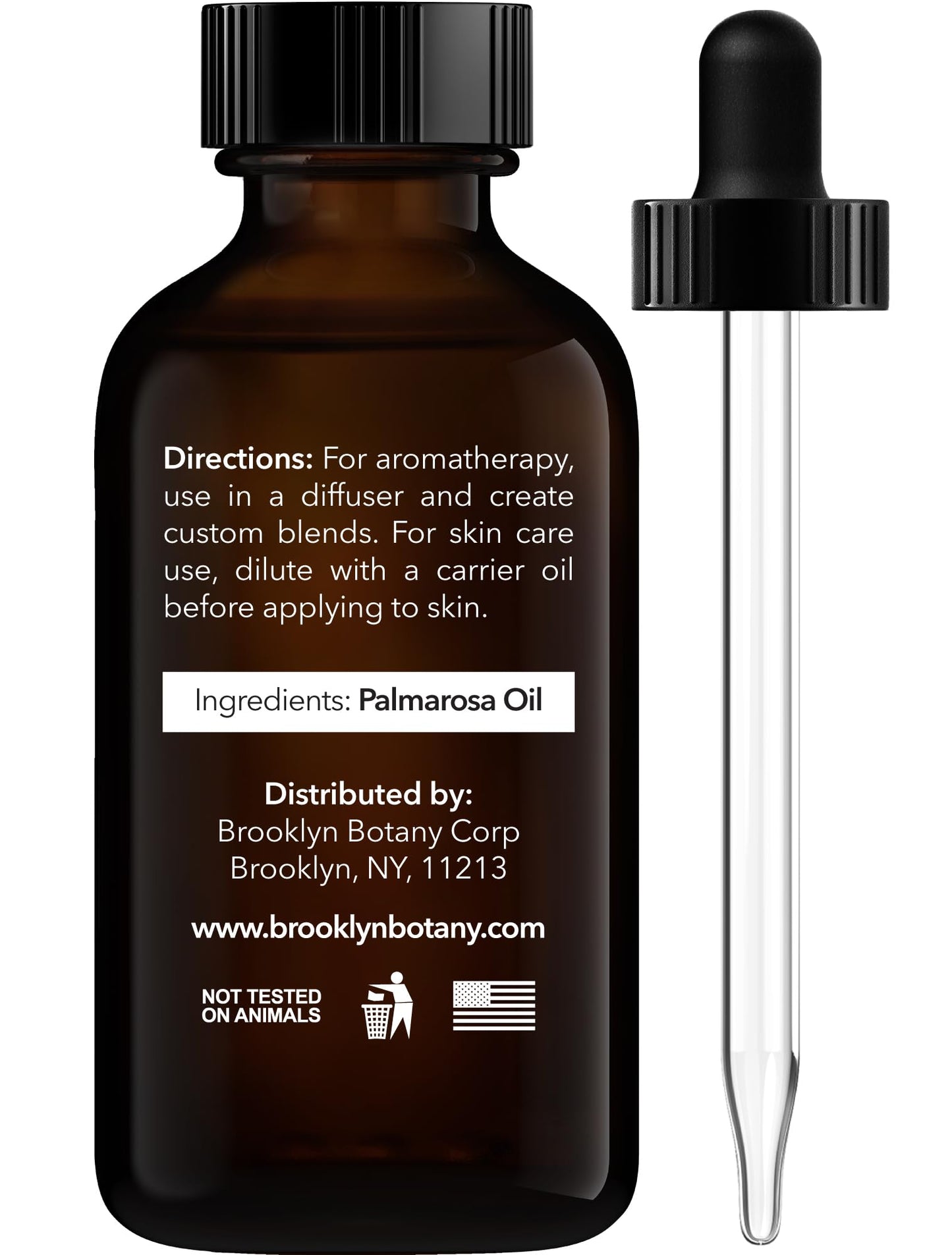 Brooklyn Botany Palmarosa Essential Oil - 100% Pure & Natural, Premium Grade - 1 Fl Oz