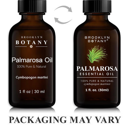 Brooklyn Botany Palmarosa Essential Oil - 100% Pure & Natural, Premium Grade - 1 Fl Oz