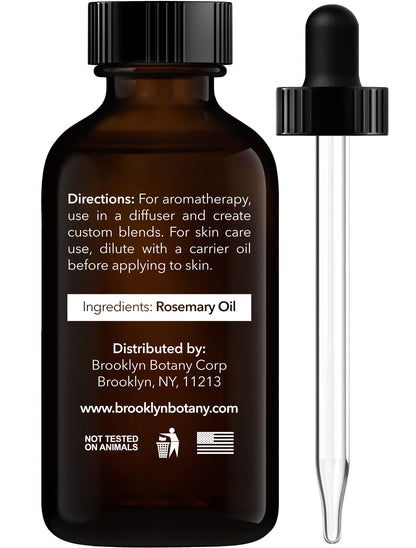 Brooklyn Botany Rosemary Essential Oil - 100% Pure, Premium Grade, 1 Fl Oz