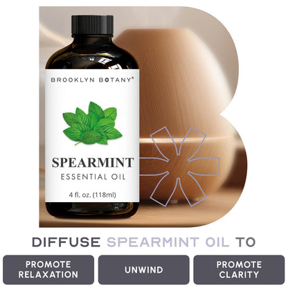 Brooklyn Botany Spearmint Essential Oil - 4 oz | 100% Pure & Natural