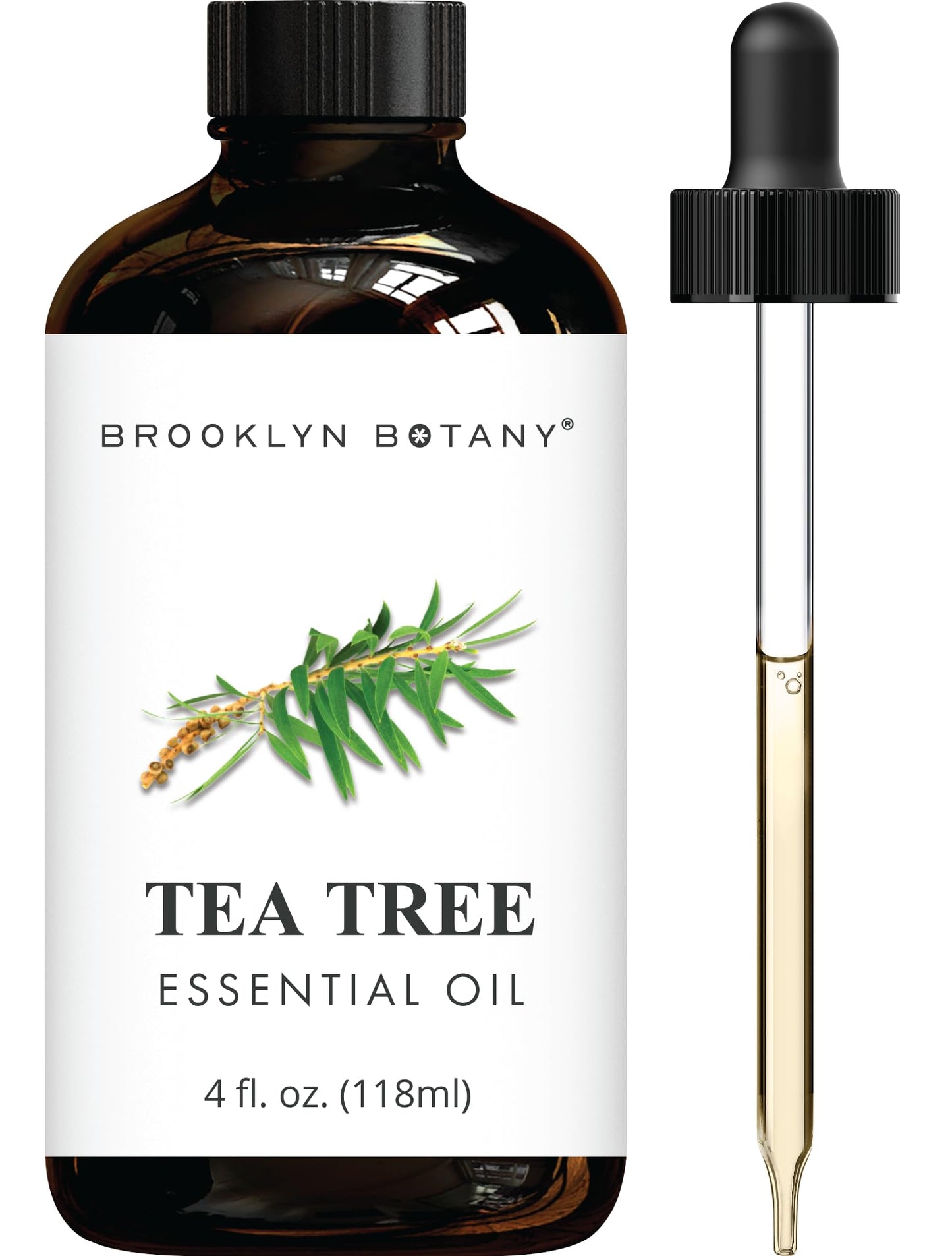 Brooklyn Botany Tea Tree Essential Oil - 4 fl oz - 100% Pure & Natural Premium Grade with Dropper