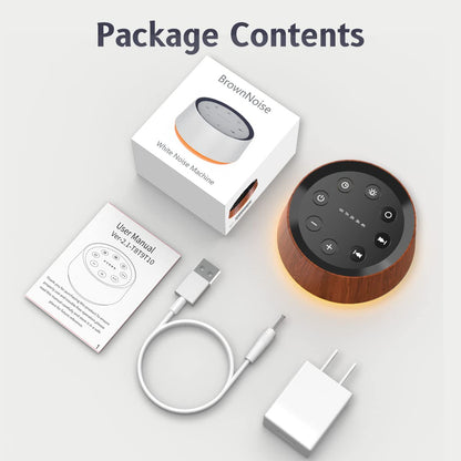 BrownNoise Sound Machine — 30 Soothing Sounds, 12 Night Light Colors, 36 Volume Levels