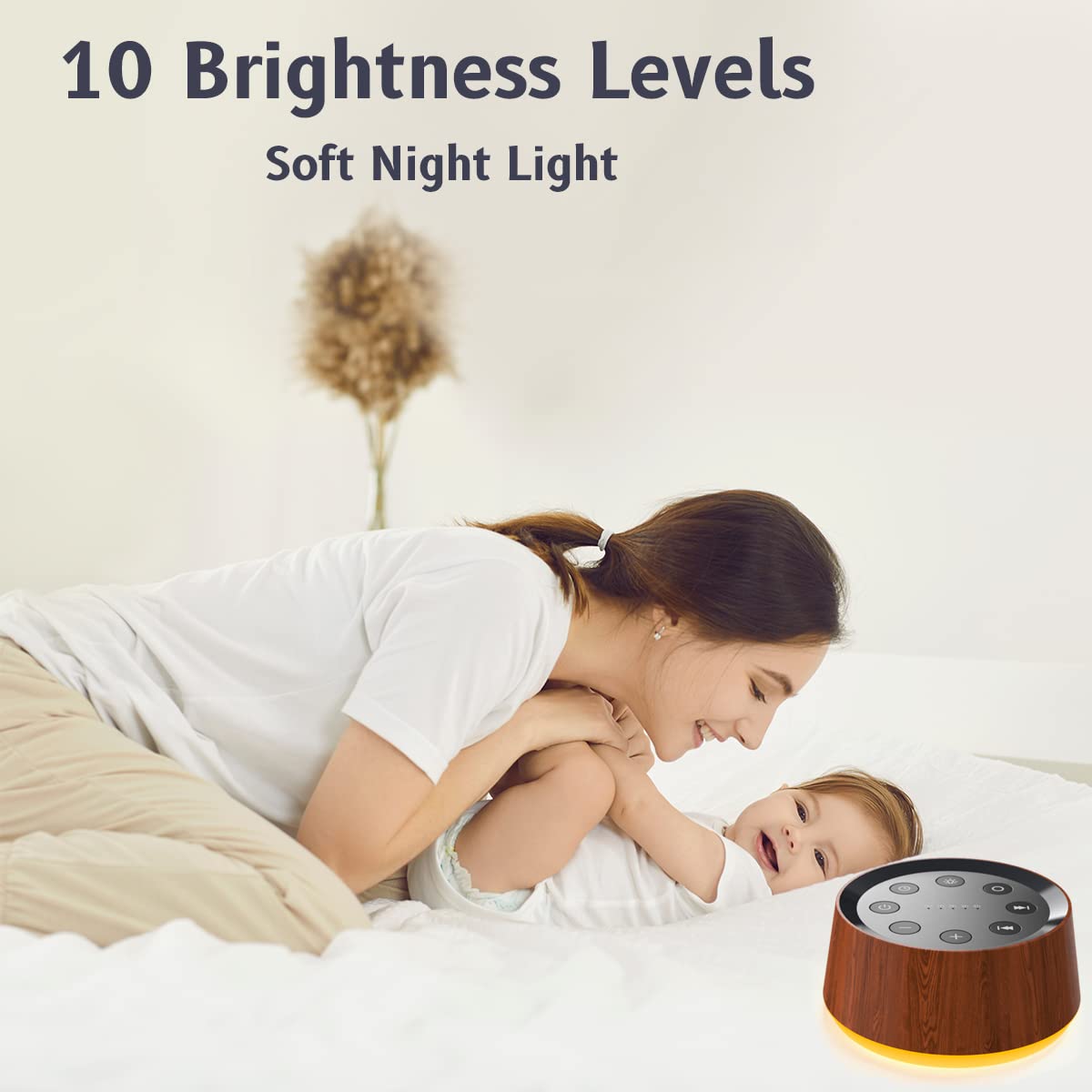 BrownNoise Sound Machine — 30 Soothing Sounds, 12 Night Light Colors, 36 Volume Levels