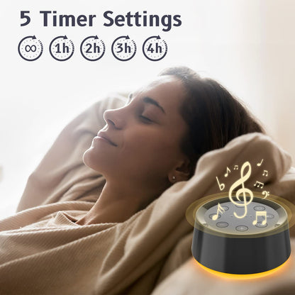 BrownNoise Brown Noise Sound Machine – 30 Sounds, 12 Night Light Colors, Memory, 5 Timers, 36 Volume Levels