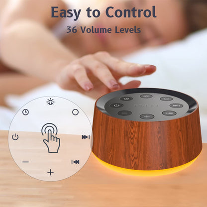 BrownNoise Sound Machine — 30 Soothing Sounds, 12 Night Light Colors, 36 Volume Levels