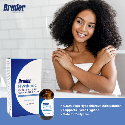 Bruder Hygienic Eyelid Solution Spray – Hypochlorous in Saline for Daily Eye Hygiene (30mL)