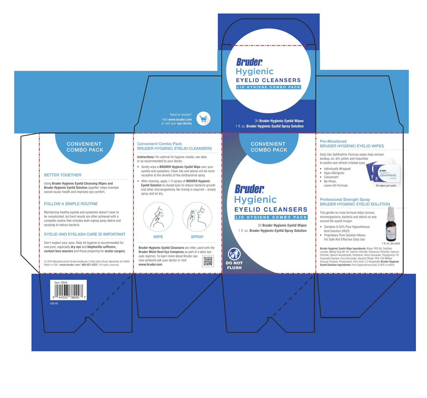Bruder Hygienic Eyelid Cleansers Value Pack – Daily Eyelid and Lash Care
