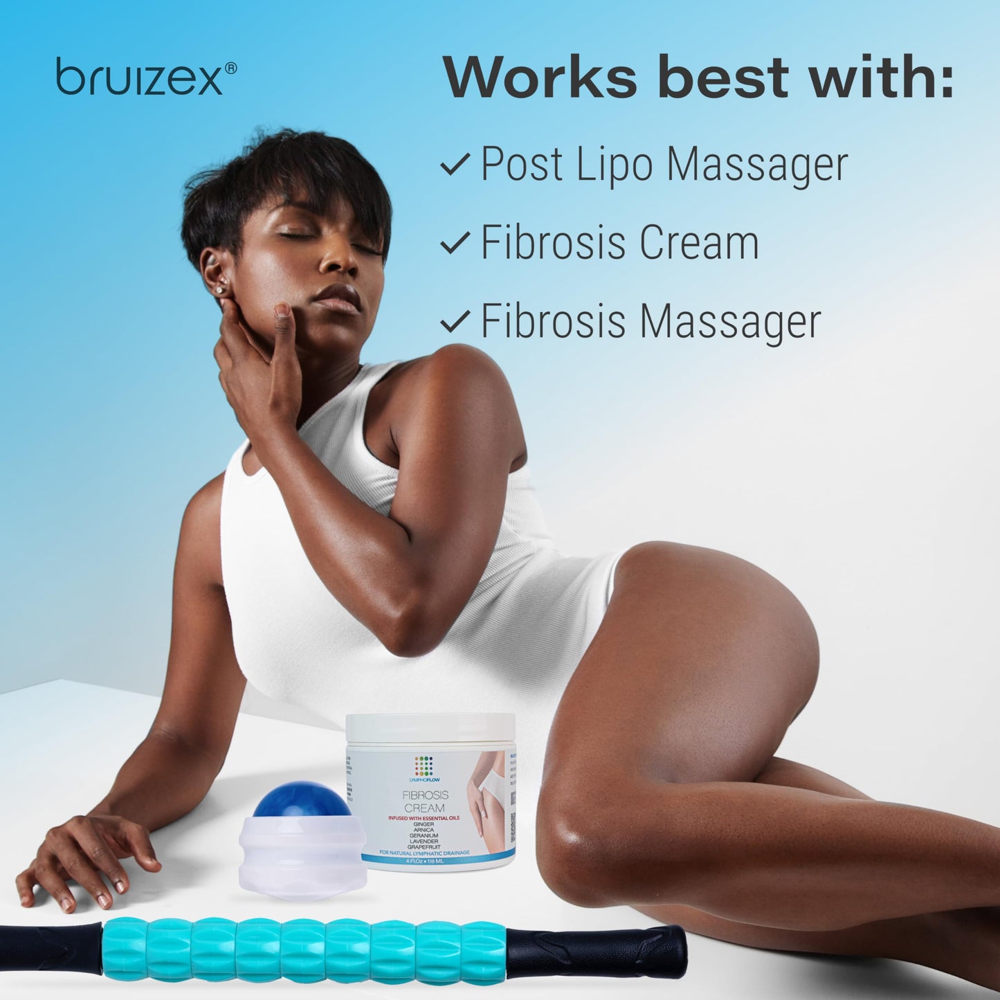 Lymphatic Drainage Massage Oil with Arnica & Castor Oil | Post-Surgery Recovery | Bruizex