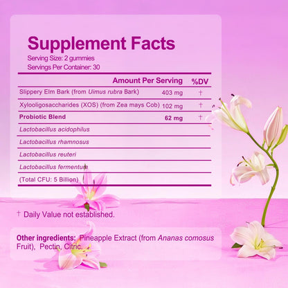 Brurtzexs Juicy Feminine Probiotic Gummies for Women | Pineapple, Vegan, 60 Count