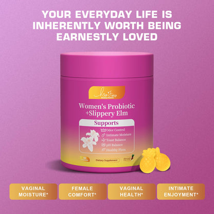Brurtzexs Juicy Feminine Probiotic Gummies for Women | Pineapple, Vegan, 60 Count