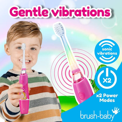 Brush-Baby KidzSonic Unicorn Kids Electric Toothbrush 3+ | DeepClean Bristles