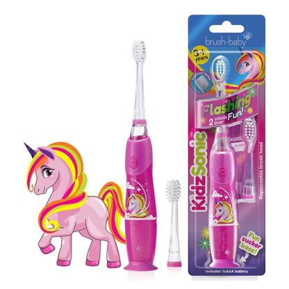 Brush-Baby KidzSonic Unicorn Kids Electric Toothbrush 3+ | DeepClean Bristles