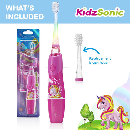 Brush-Baby KidzSonic Unicorn Kids Electric Toothbrush 3+ | DeepClean Bristles