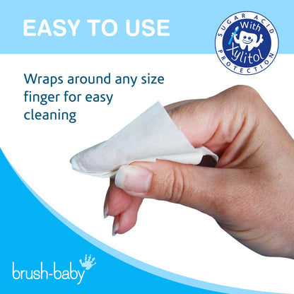 Brush Baby Teething Relief Dental Wipes for Ages 0-Toddler | Natural Pain Relief & Decay Prevention