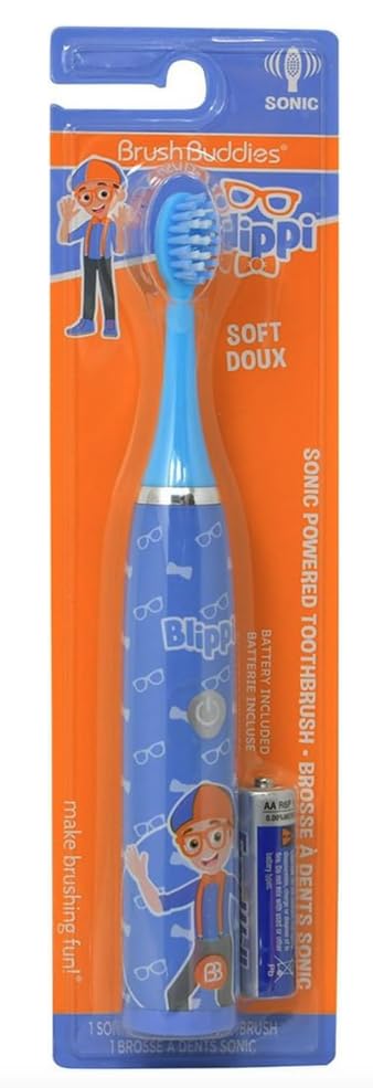 Brush Buddies Blippi Kids Electric Toothbrush – Battery Powered Sonic Toothbrush