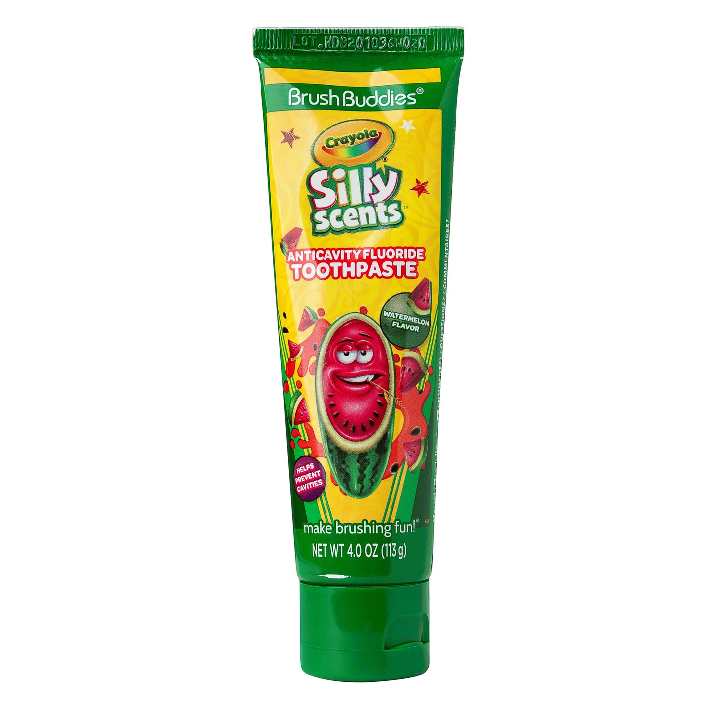 Brush Buddies Crayola Silly Scents Watermelon Flavored Toothpaste for Kids (Ages 2+) – Fluoride and Anticavity