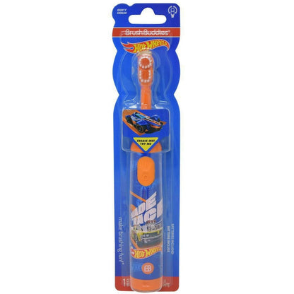 Brush Buddies Hot Wheels Electric Toothbrush for Kids 4-7 | Battery-Powered Pediatric Toothbrush