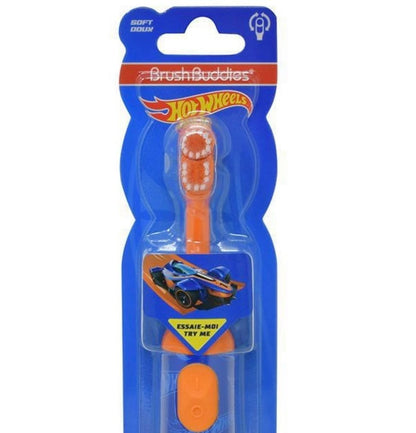 Brush Buddies Hot Wheels Electric Toothbrush for Kids 4-7 | Battery-Powered Pediatric Toothbrush