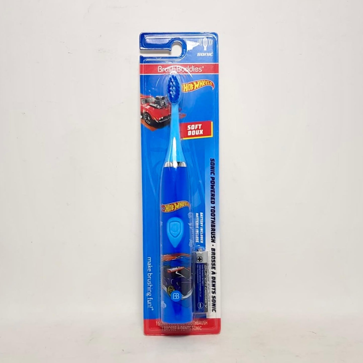 Brush Buddies Hot Wheels Sonic Powered Kids Toothbrush – Blue