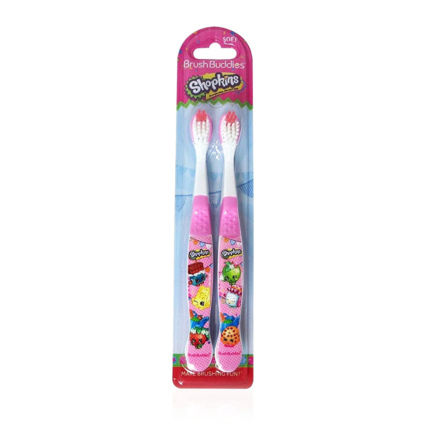Brush Buddies 2 Piece Shopkins Toothbrush – Kids' Soft Bristle Set