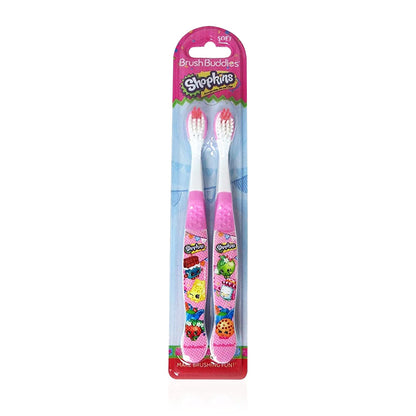 Brush Buddies 2 Piece Shopkins Toothbrush – Kids' Soft Bristle Set