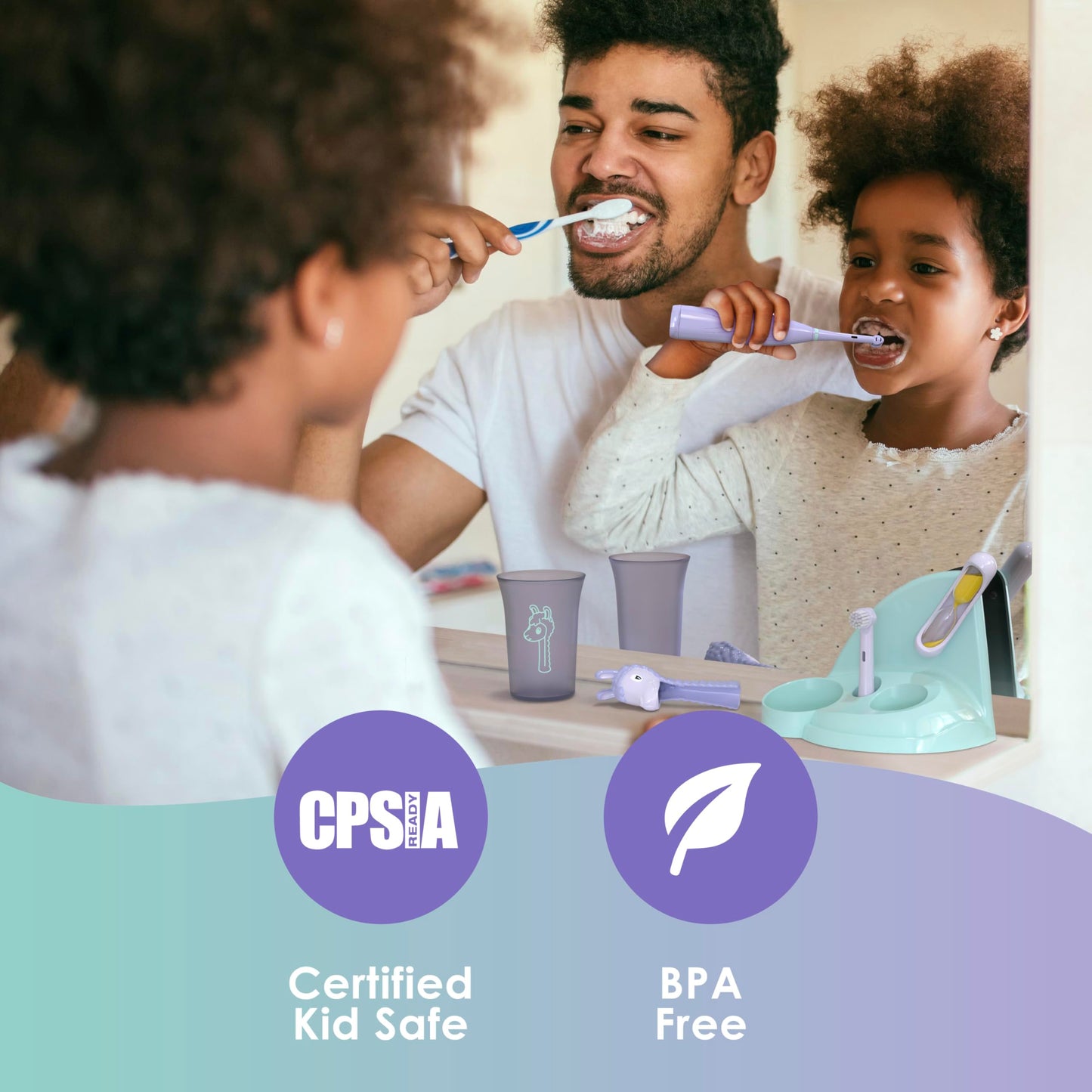 Brusheez Kids' Electric Toothbrush Set (Ages 3+) – Safe, Gentle Bristles