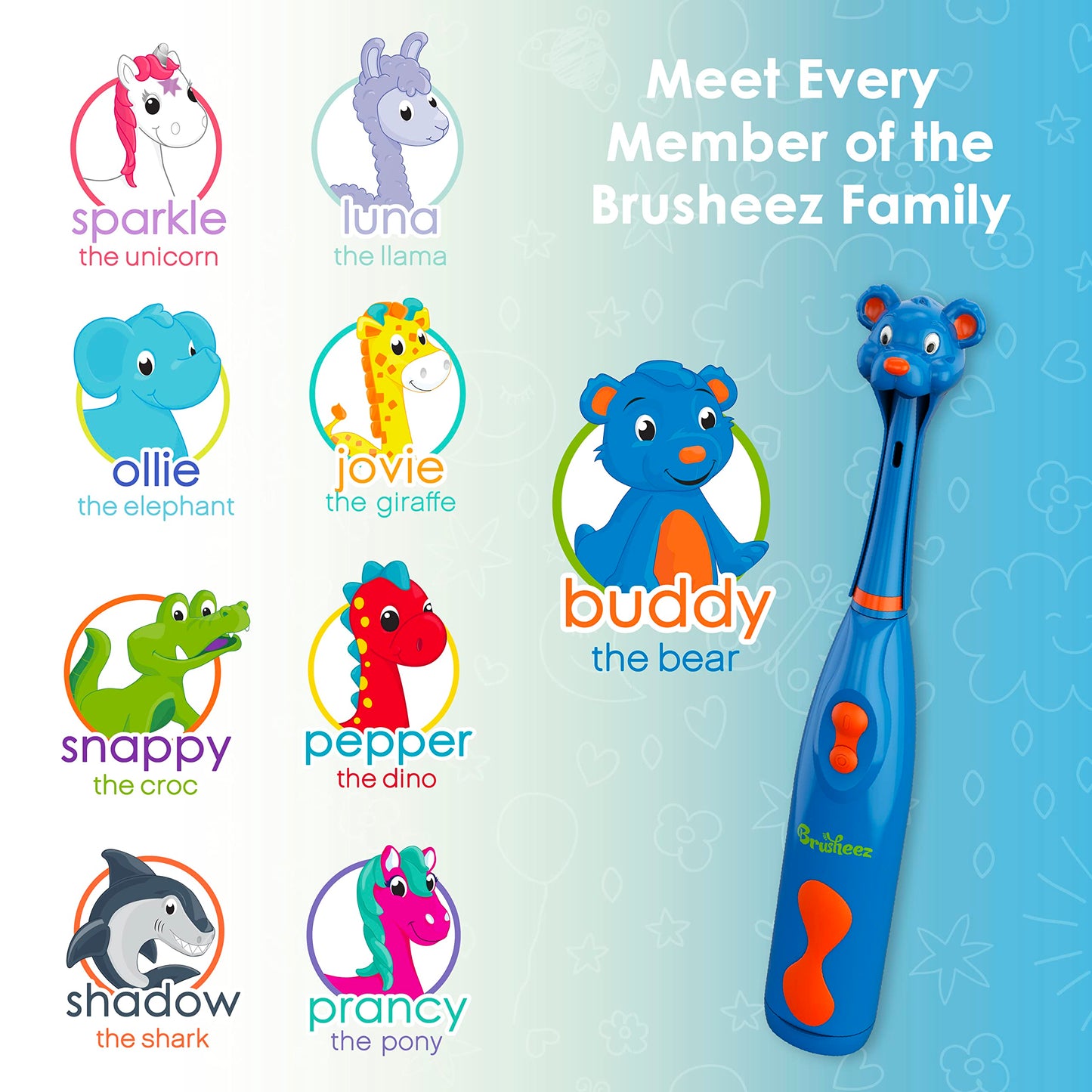 Brusheez Kids’ Electric Toothbrush Set – Safe & Gentle for Ages 3+