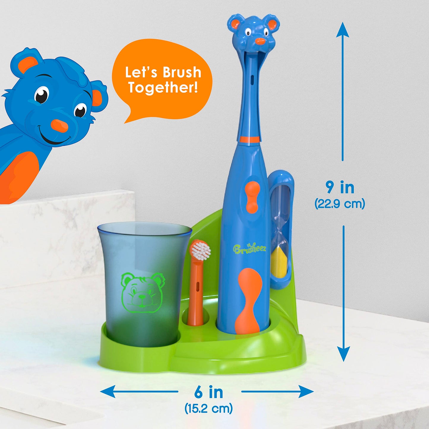 Brusheez Kids’ Electric Toothbrush Set – Safe & Gentle for Ages 3+
