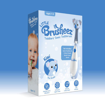 Brusheez Toddlers Sonic Toothbrush – Safe 1-3 yrs, 2-Min Timer (Kiwi the Koala)