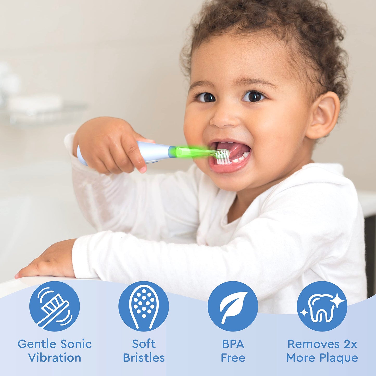 Brusheez Toddlers Sonic Toothbrush – Safe 1-3 yrs, 2-Min Timer (Kiwi the Koala)