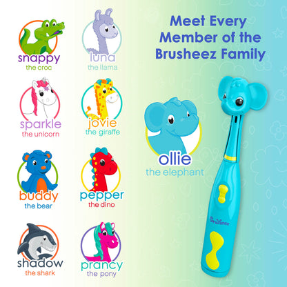 Brusheez Kids’ Electric Toothbrush Set for Ages 3+ – Ollie The Elephant