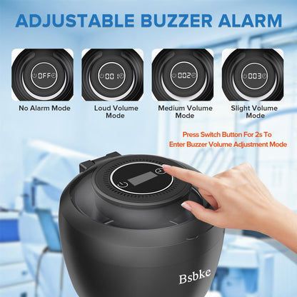 Bsbke Ultrasonic Retainer Cleaner 45kHz – 6 UV Lights, 200ml Capacity, Black