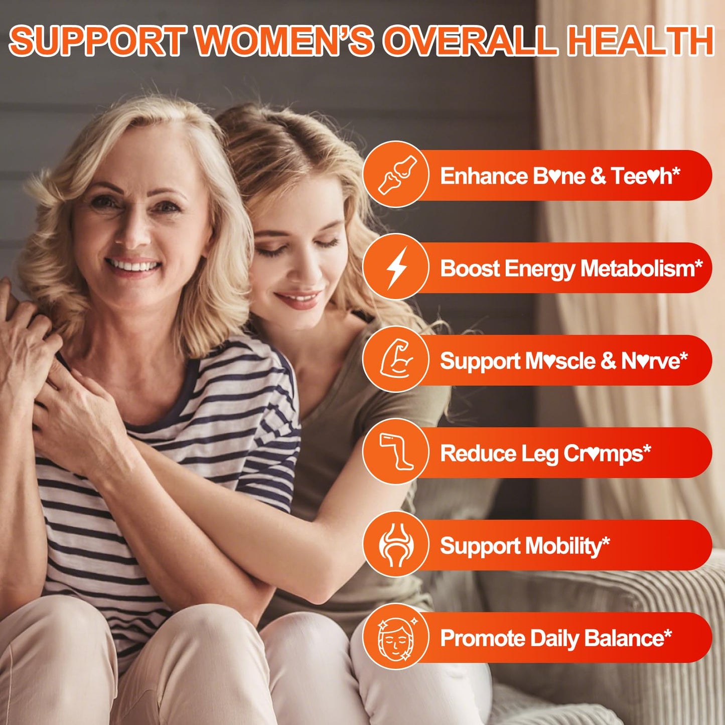 BSSTABBON 50+ Women’s Calcium Citrate Gummies – 1200mg, Vegan, D3/K2, Bone & Immune Support