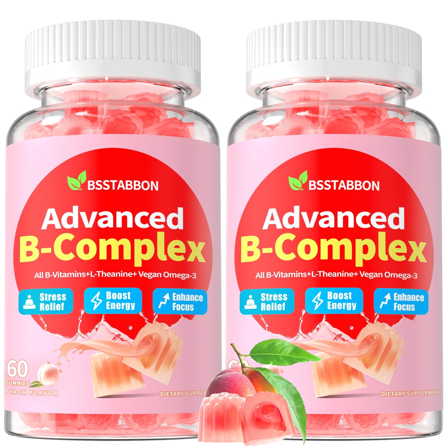 BSSTABBON Organic Methylated B Gummies – Energy Support (120 ct)