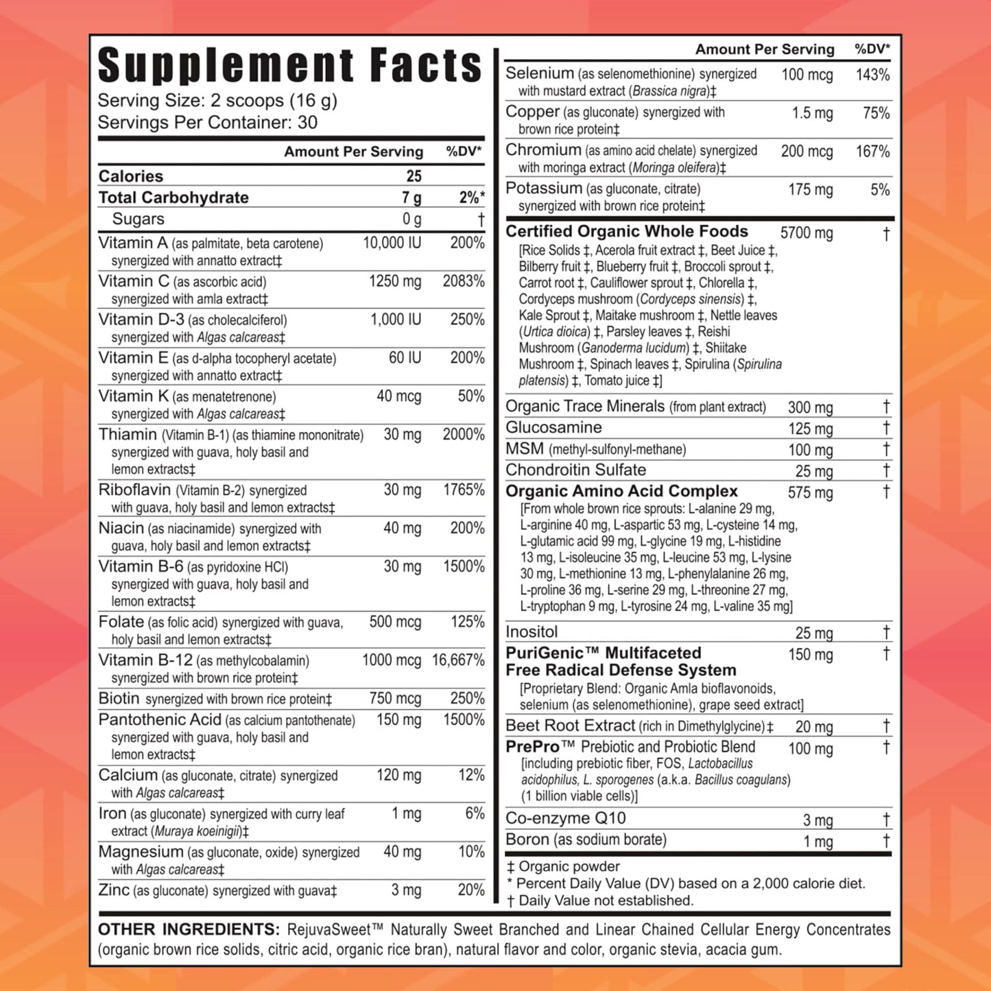 Youngevity Beyond Tangy Tangerine 2.0 Citrus Peach Fusion – Multi-Vitamin & Mineral Complex | 8,000 ORAC
