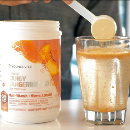 Youngevity Beyond Tangy Tangerine 2.0 Citrus Peach Fusion – Multi-Vitamin & Mineral Complex | 8,000 ORAC