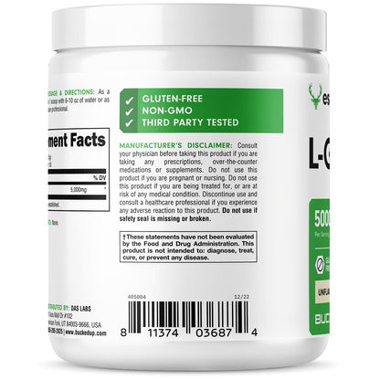 Bucked Up L-Glutamine (5000mg) – Essentials 50 Servings | 250g