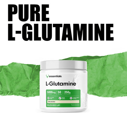 Bucked Up L-Glutamine (5000mg) – Essentials 50 Servings | 250g