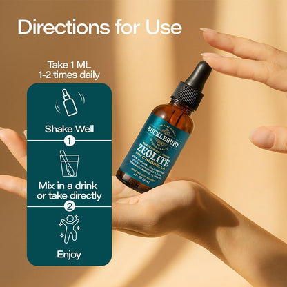 BUCKLEBURY Zeolite Liquid Suspension with Chlorella – Detox & Immune Support (60 Servings)