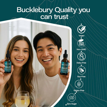 BUCKLEBURY Zeolite Liquid Suspension with Chlorella – Detox & Immune Support (60 Servings)
