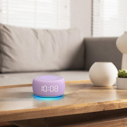 Buffbee 2-in-1 Sound Machine & Alarm Clock — Adjustable Brightness, 30-Level Volume, Purple