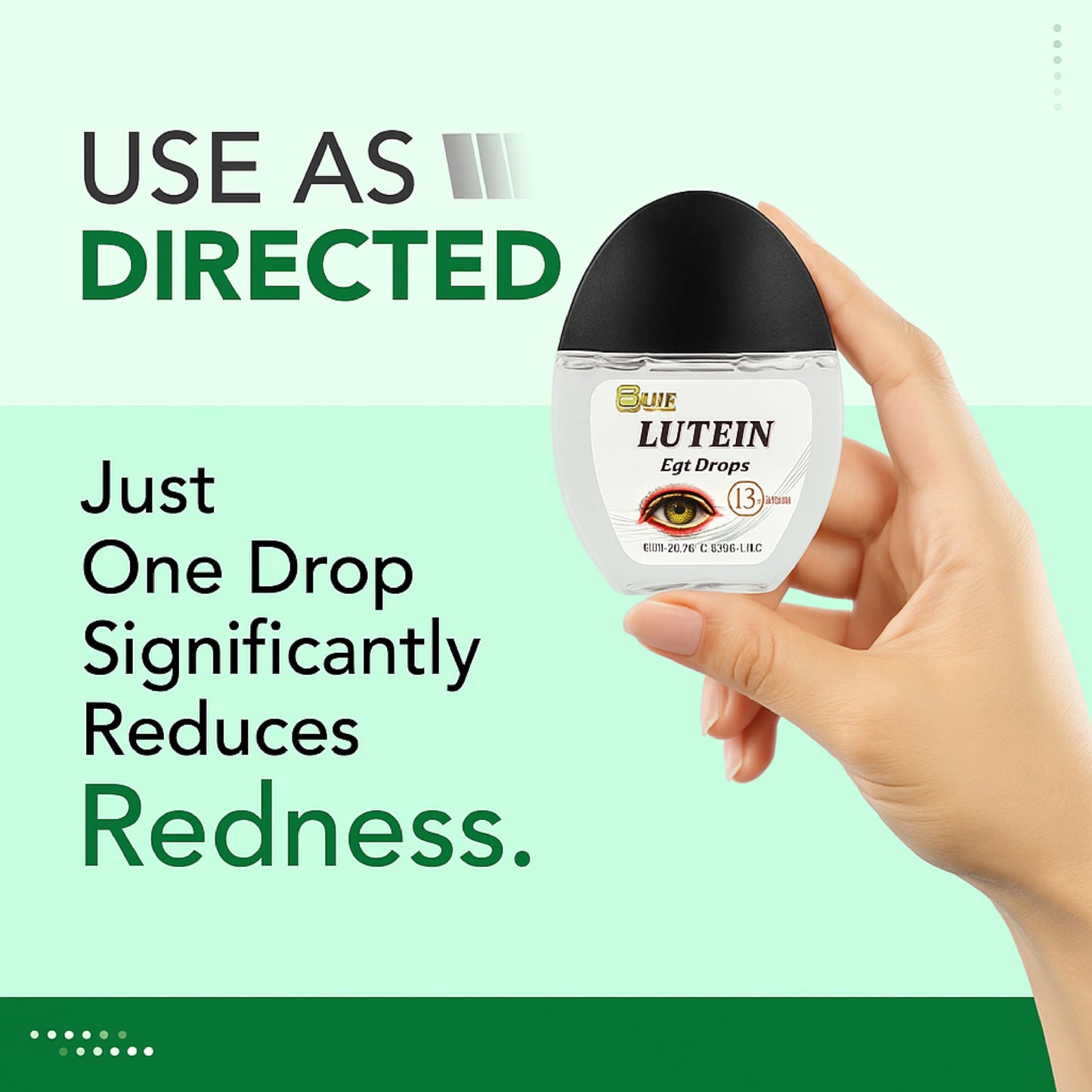 BUIE Lutein Eye Drops – Gentle Daily Eye Care with Lutein, Honeysuckle, Cassia Seed, Wild Chrysanthemum & Vitamin B6 – Hydrating, Preservative-Free, Lens-Friendly Formula – 0.5 fl oz