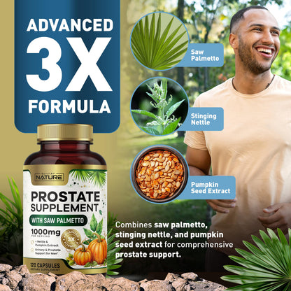 Built by Nature Prostate Supplement – Saw Palmetto, 120 Capsules | Urinary & Prostate Health