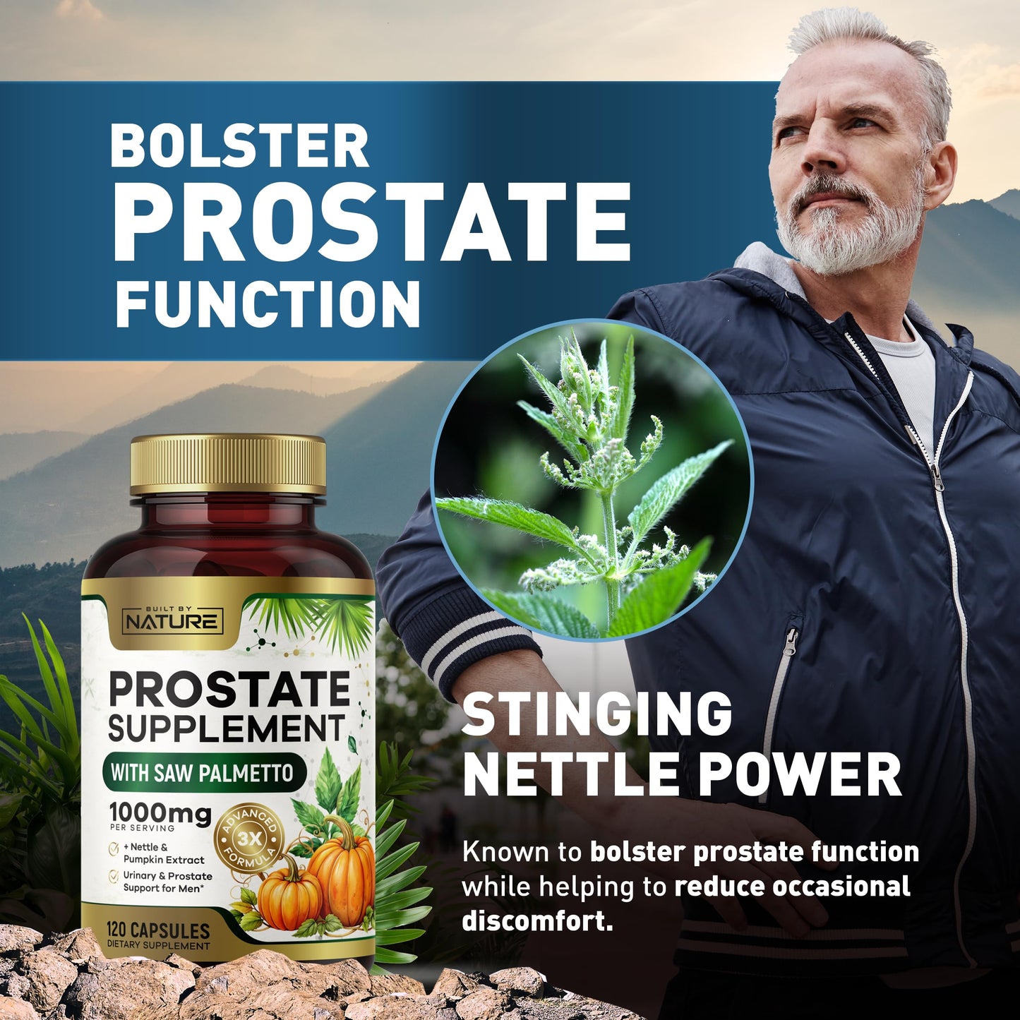 Built by Nature Prostate Supplement – Saw Palmetto, 120 Capsules | Urinary & Prostate Health